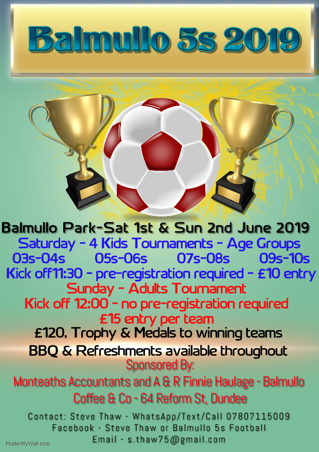 Balmullo 5s 2019 East Region Junior Leagues Fife Football Forum