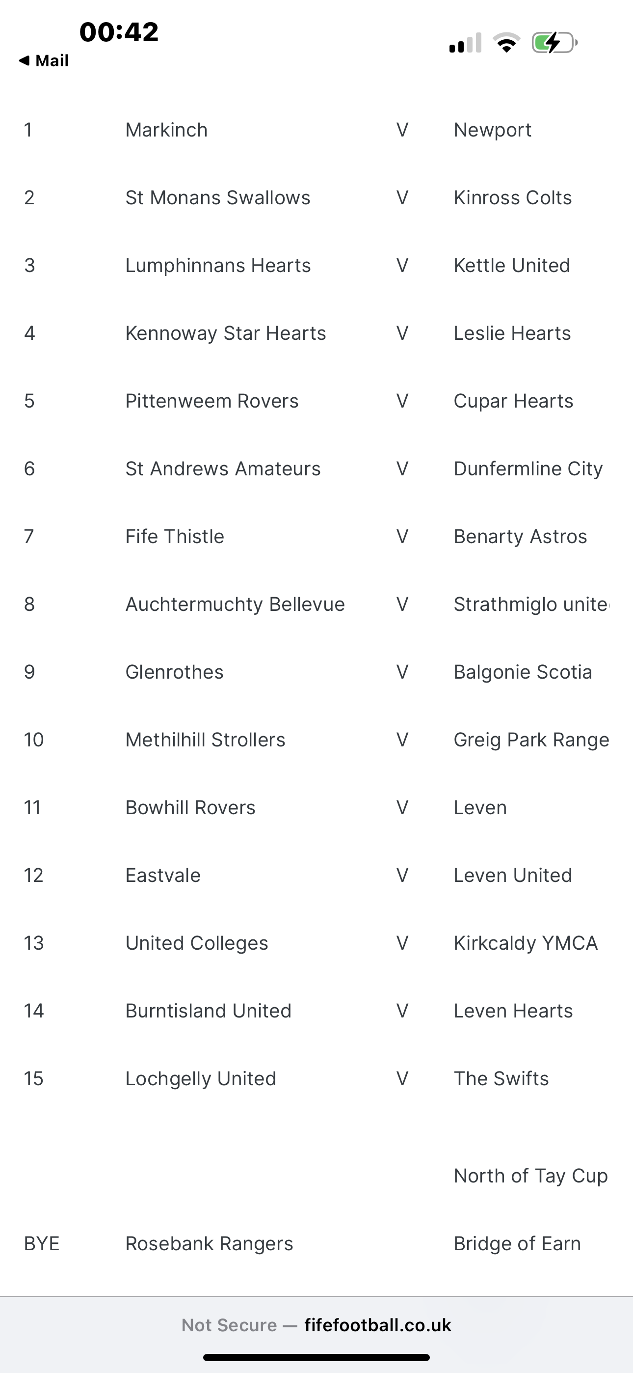 RJM SPORT KFAFA FIXTURES Saturday 7, 14, 21, & 28th October Kingdom