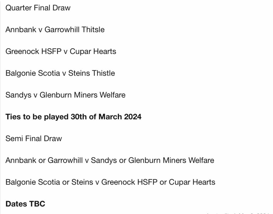 SAFA Inter League Quarter Final Kingdom of Fife AFA Fife Football Forum